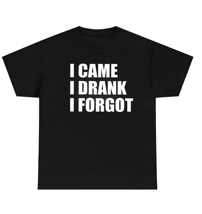 I CAME, I DRANK, I FORGOT